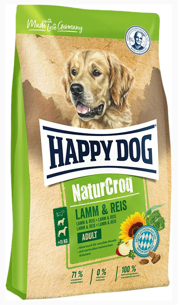 HAPPY DOG HAPPY DOG NATURCROQ LAMM & REIS для взрослых собак всех пород при аллергии с ягн
HAPPY DOG HAPPY DOG NATURCROQ LAMM & REIS для взрослых собак всех пород при аллергии с ягн