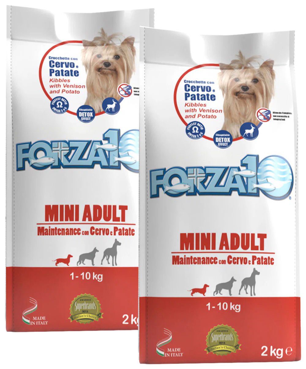 Сухой корм для собак Forza10 Maintenance Mini Adult с олениной и картофелем, 2 шт по 2 кг
Сухой корм для собак Forza10 Maintenance Mini Adult с олениной и картофелем, 2 шт по 2 кг
