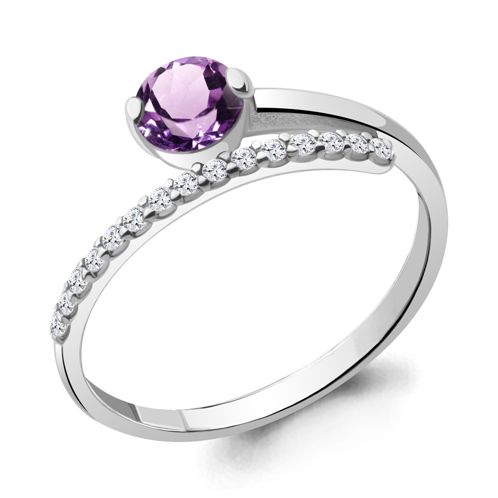 Кольцо из серебра с аметистом\фианитом Aquamarine Aquamarine 6961404А_925_р р, 6961404А_925_р
Кольцо из серебра с аметистом\фианитом Aquamarine Aquamarine 6961404А_925_р р, 6961404А_925_р