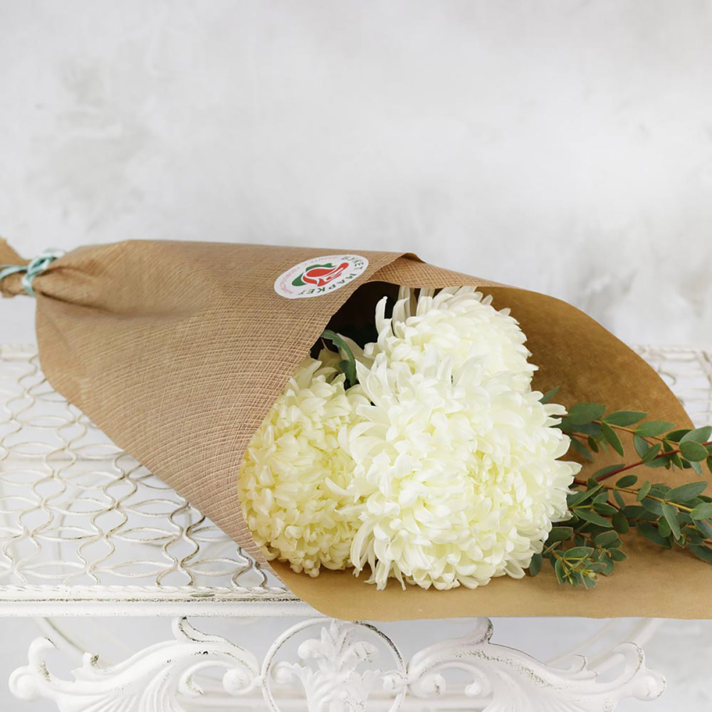 Букет из хризантем и эвкалипта в крафте Букет Маркет Сборные букеты C0141
Букет из хризантем и эвкалипта в крафте Букет Маркет Сборные букеты C0141