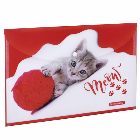 Папка-конверт на кнопке Brauberg Funny Cat (А4, 160мкм, цветная печать (228038), 12шт., Разноцветный
Папка-конверт на кнопке Brauberg Funny Cat (А4, 160мкм, цветная печать (228038), 12шт., Разноцветный