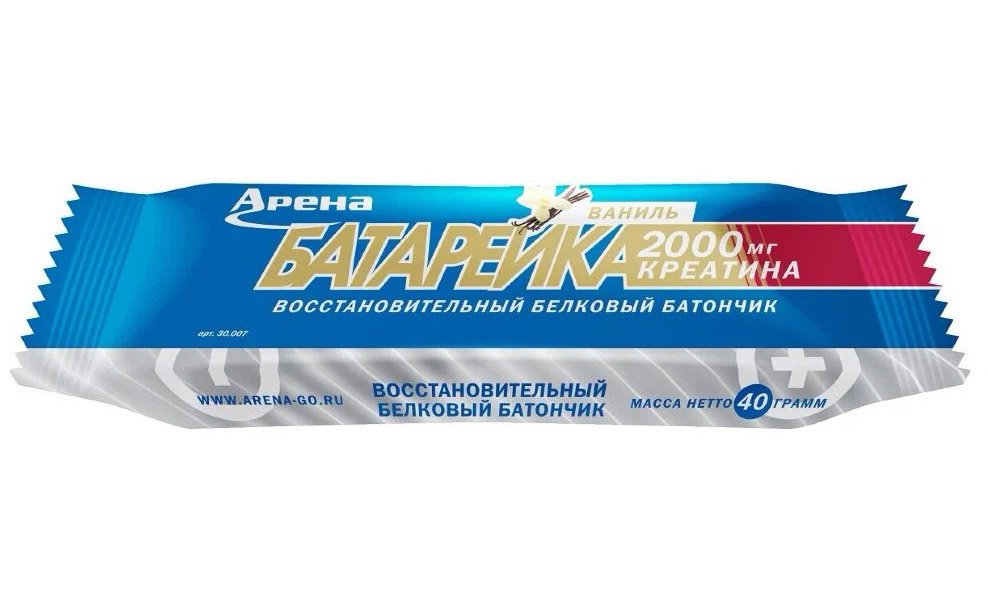 Батончик Арена Батарейка Ваниль (2000 Мг Креатина), Батарейка Ваниль (2000 Мг Креатина)
Батончик Арена Батарейка Ваниль (2000 Мг Креатина), Батарейка Ваниль (2000 Мг Креатина)