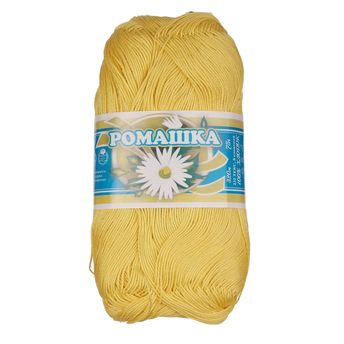 Нитки вязальные Ромашка 320м/75гр 100% мерсеризованный хлопок цвет 0204
Нитки вязальные Ромашка 320м/75гр 100% мерсеризованный хлопок цвет 0204