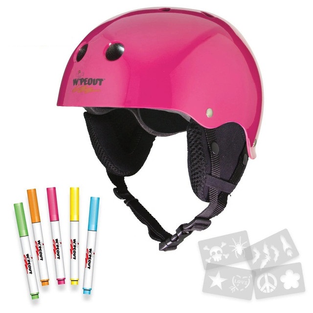 фото Зимний защитный шлем с фломастерами wipeout neon pink (5+)