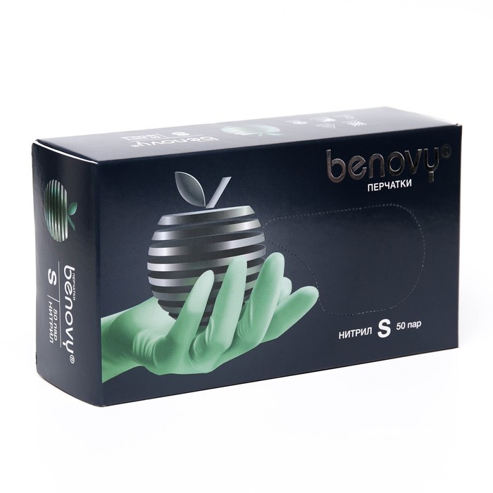 Перчатки нитриловые медицинские, Benovy S, 50 пар. зеленые, цена за 1 пару (50 шт.), Зеленый
Перчатки нитриловые медицинские, Benovy S, 50 пар. зеленые, цена за 1 пару (50 шт.), Зеленый