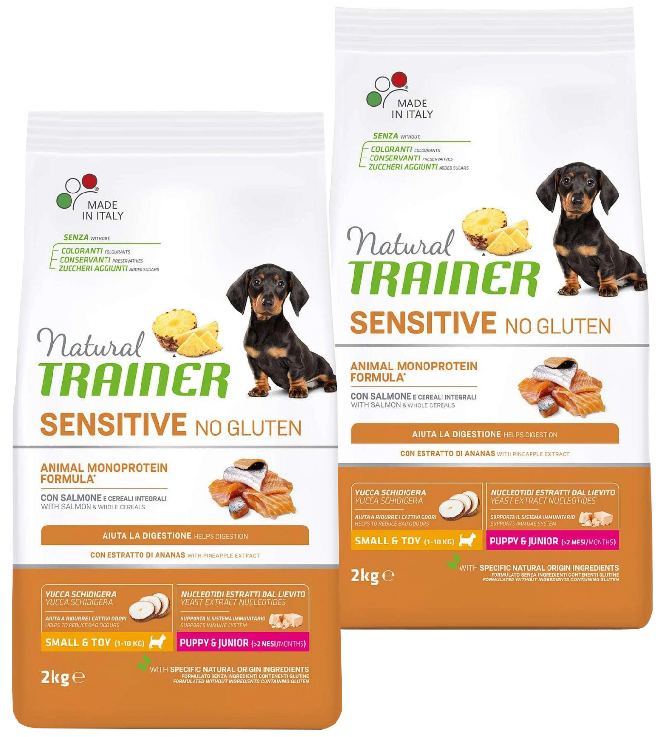 TRAINER TRAINER NATURAL SENSITIVE NO GLUTEN SMALL & TOY PUPPY & JUNIOR SALMON безглютеновы
TRAINER TRAINER NATURAL SENSITIVE NO GLUTEN SMALL & TOY PUPPY & JUNIOR SALMON безглютеновы