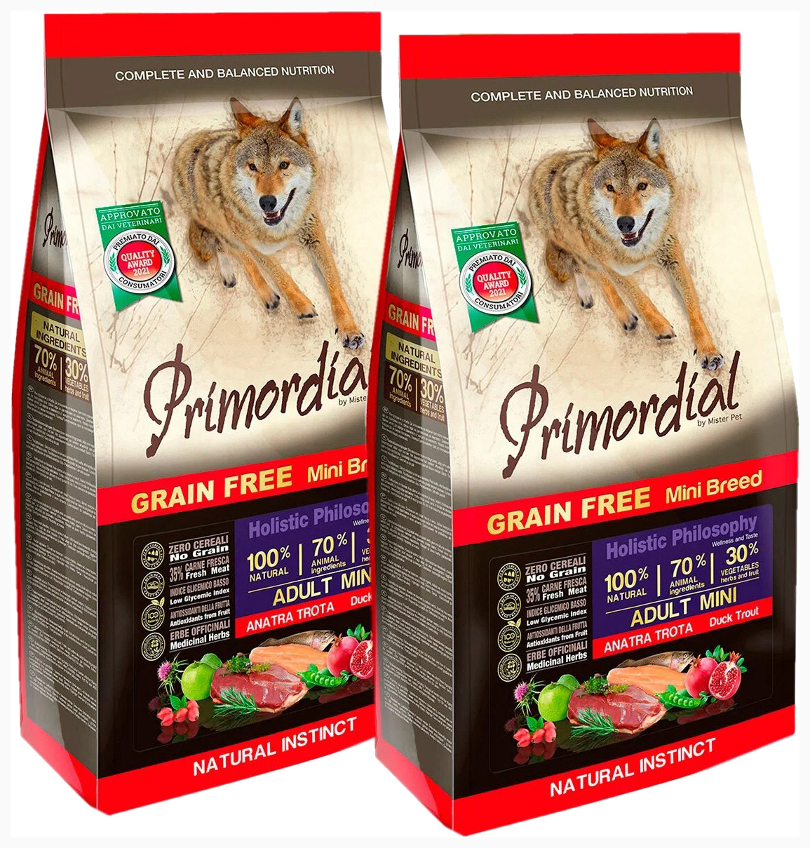 PRIMORDIAL PRIMORDIAL ADULT MINI BREED беззерновой для взрослых собак маленьких пород с фо
PRIMORDIAL PRIMORDIAL ADULT MINI BREED беззерновой для взрослых собак маленьких пород с фо
