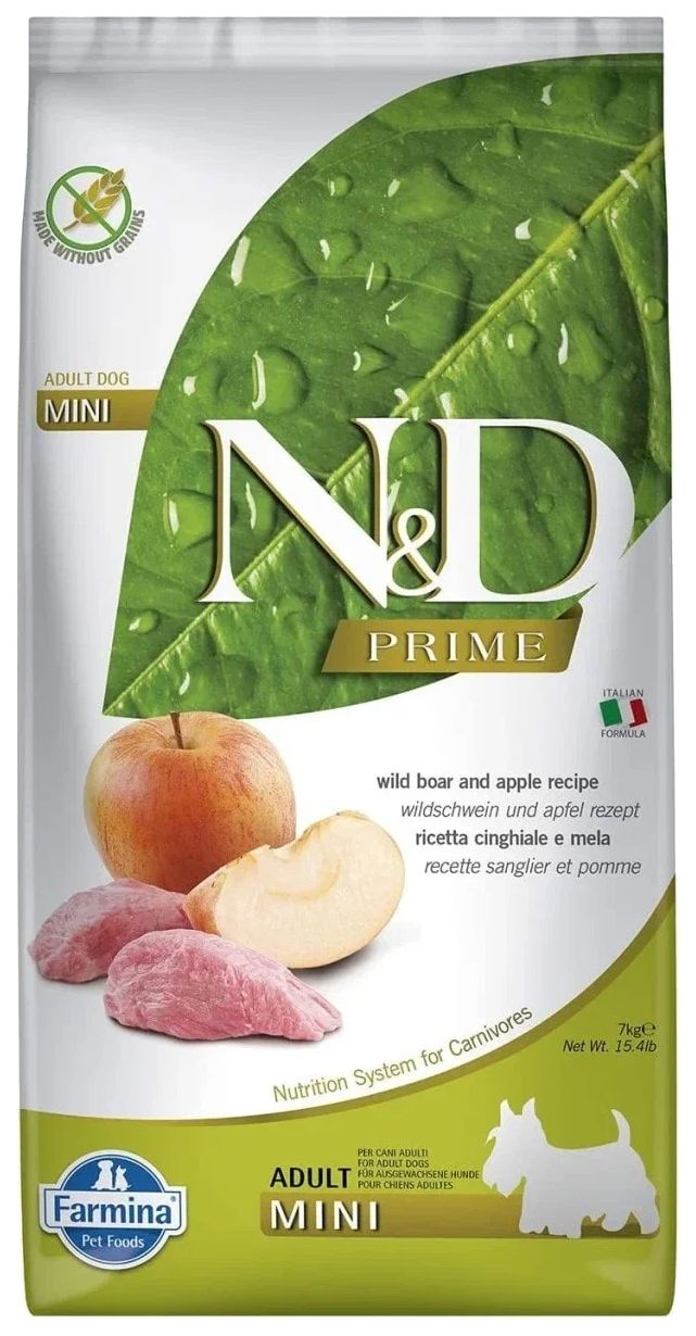 FARMINA FARMINA DOG N&D PRIME ADULT MINI BOAR & APPLE беззерновой для взрослых собак мален
FARMINA FARMINA DOG N&D PRIME ADULT MINI BOAR & APPLE беззерновой для взрослых собак мален