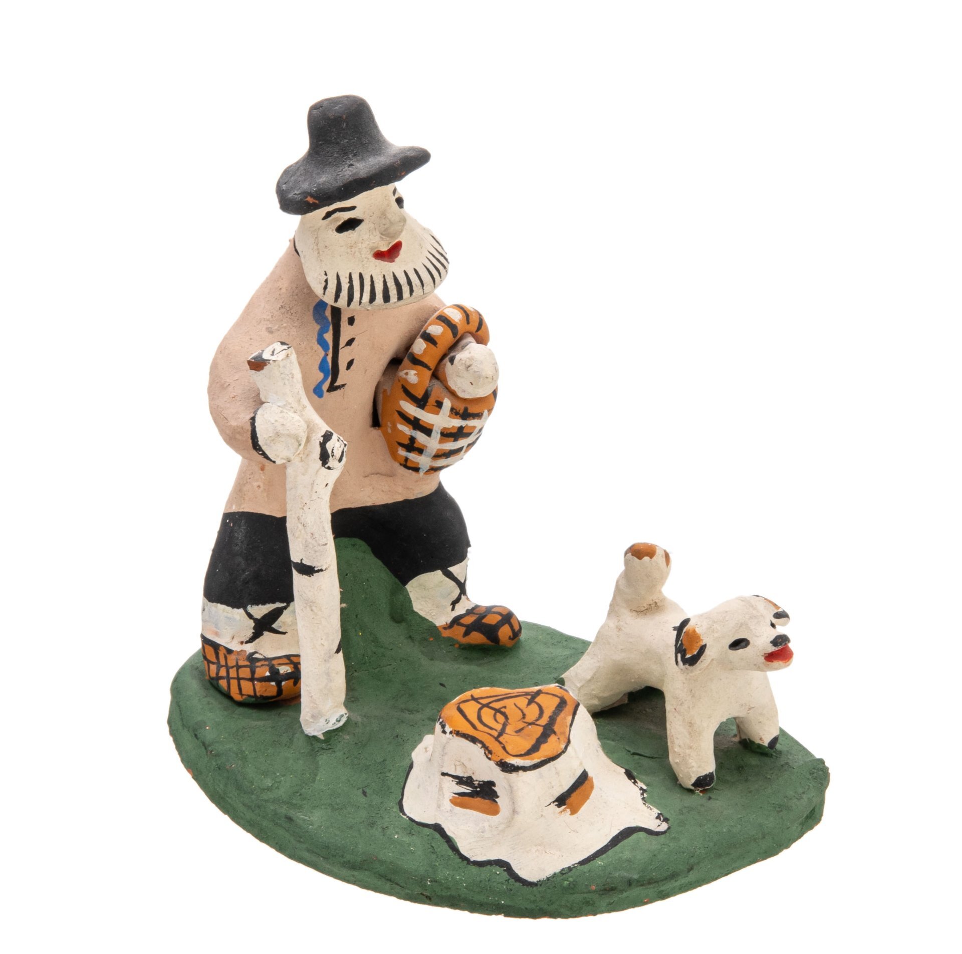 Игрушка каргопольская "Дед с собакой", глина, лепка, роспись, СССР, 1960-1980 гг.
Игрушка каргопольская "Дед с собакой", глина, лепка, роспись, СССР, 1960-1980 гг.