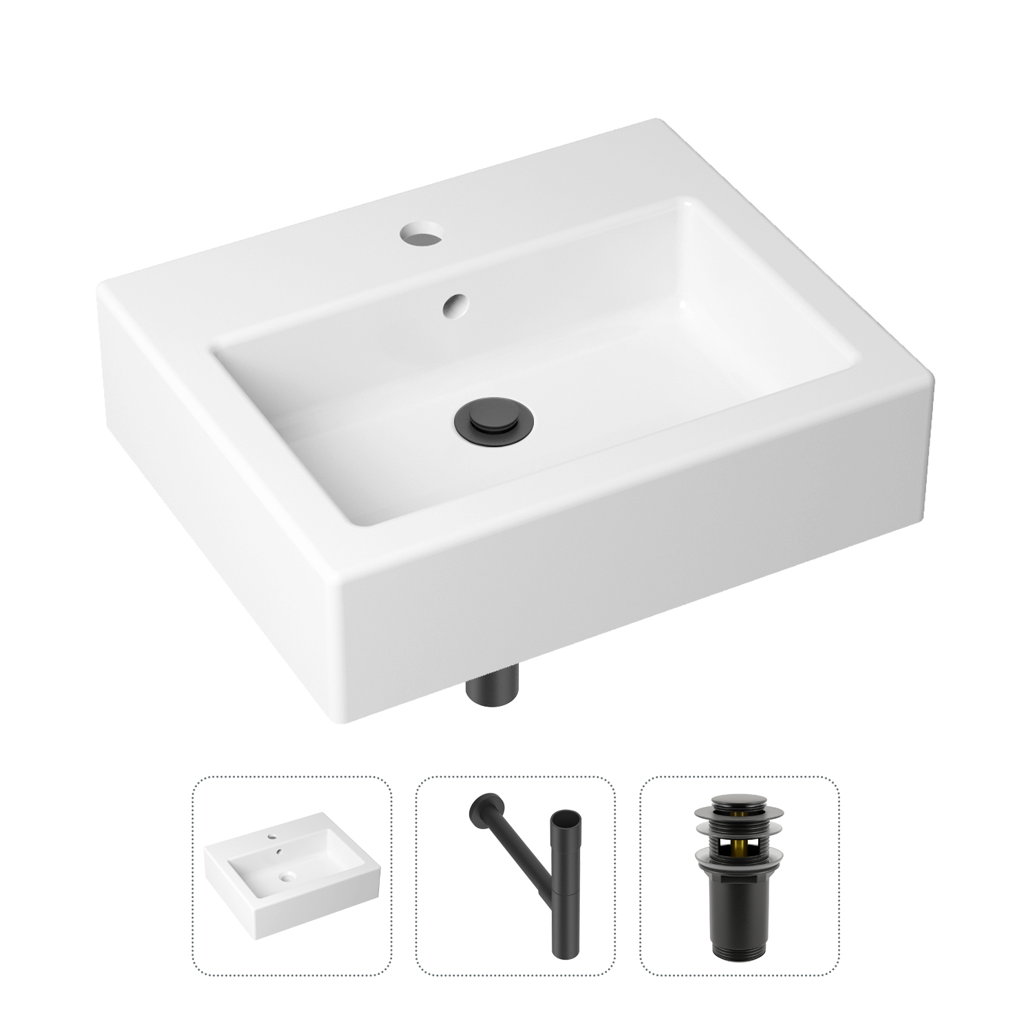 Комплект 3 в 1 Lavinia Boho Bathroom Sink 21520676: раковина 50.5 см, сифон, донный клапан, Черный, Комплект раковин Lavinia Boho 33311013 (с переливом- д/к, с сифоном №3)
Комплект 3 в 1 Lavinia Boho Bathroom Sink 21520676: раковина 50.5 см, сифон, донный клапан, Черный, Комплект раковин Lavinia Boho 33311013 (с переливом- д/к, с сифоном №3)