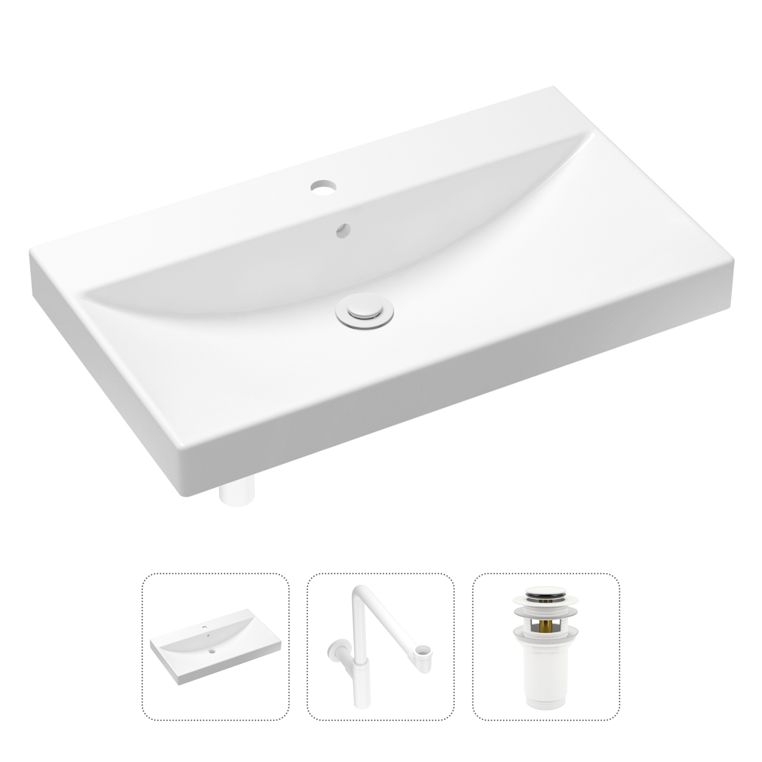 Комплект 3 в 1 Lavinia Boho Bathroom Sink 21520648: раковина 80 см, сифон, донный клапан, Белый, Комплект раковин Lavinia Boho 33311013 (с переливом- д/к, с сифоном №1)
Комплект 3 в 1 Lavinia Boho Bathroom Sink 21520648: раковина 80 см, сифон, донный клапан, Белый, Комплект раковин Lavinia Boho 33311013 (с переливом- д/к, с сифоном №1)