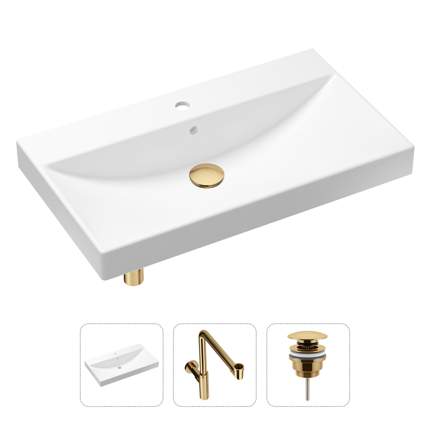 Комплект 3 в 1 Lavinia Boho Bathroom Sink 21520645: раковина 80 см, сифон, донный клапан, Золотистый, Комплект раковин Lavinia Boho 33311013 (универсальный д/к, с сифоном №1)
Комплект 3 в 1 Lavinia Boho Bathroom Sink 21520645: раковина 80 см, сифон, донный клапан, Золотистый, Комплект раковин Lavinia Boho 33311013 (универсальный д/к, с сифоном №1)