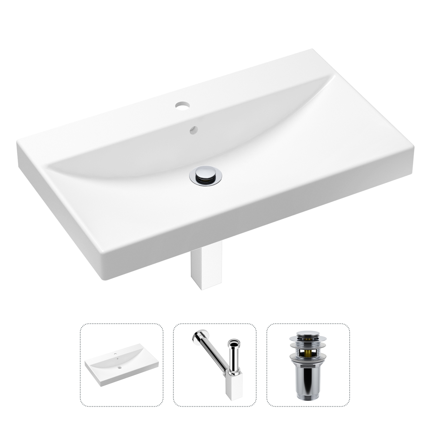 Комплект 3 в 1 Lavinia Boho Bathroom Sink 21520610: раковина 80 см, сифон, донный клапан, Белый, Комплект раковин Lavinia Boho 33311013 (с переливом- д/к, с сифоном №4)
Комплект 3 в 1 Lavinia Boho Bathroom Sink 21520610: раковина 80 см, сифон, донный клапан, Белый, Комплект раковин Lavinia Boho 33311013 (с переливом- д/к, с сифоном №4)