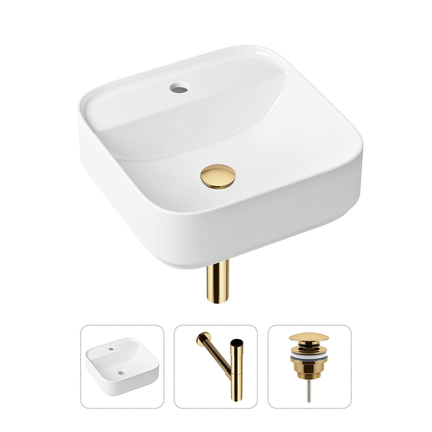 Комплект 3 в 1 Lavinia Boho Bathroom Sink 21520300: раковина 42 см, сифон, донный клапан, Bathroom Sink 21520300
Комплект 3 в 1 Lavinia Boho Bathroom Sink 21520300: раковина 42 см, сифон, донный клапан, Bathroom Sink 21520300
