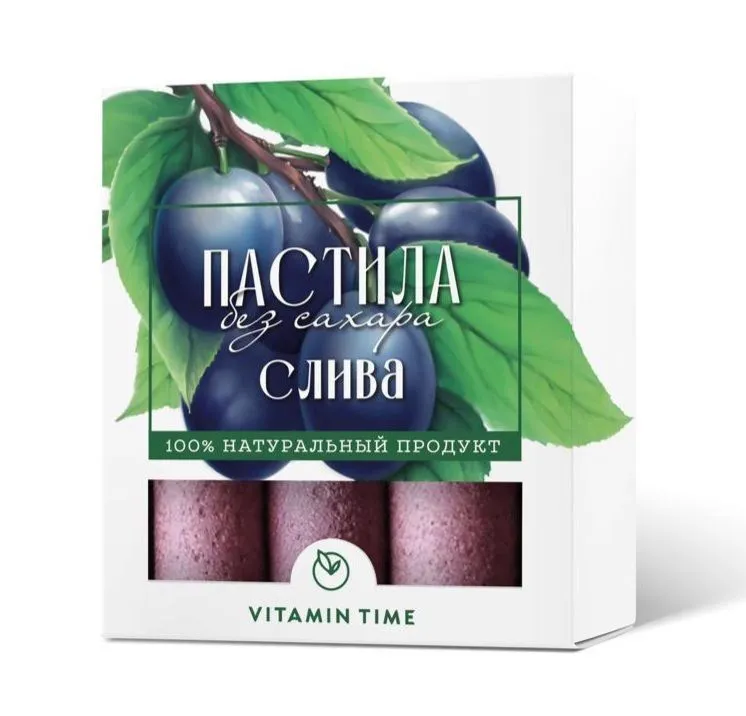 Натуральная пастила БЕЗ сахара, с добавлением МЁДА "VITAMIN TIME", (Сливовая, 40 г.), Пастила Сливовая 1 шт
Натуральная пастила БЕЗ сахара, с добавлением МЁДА "VITAMIN TIME", (Сливовая, 40 г.), Пастила Сливовая 1 шт