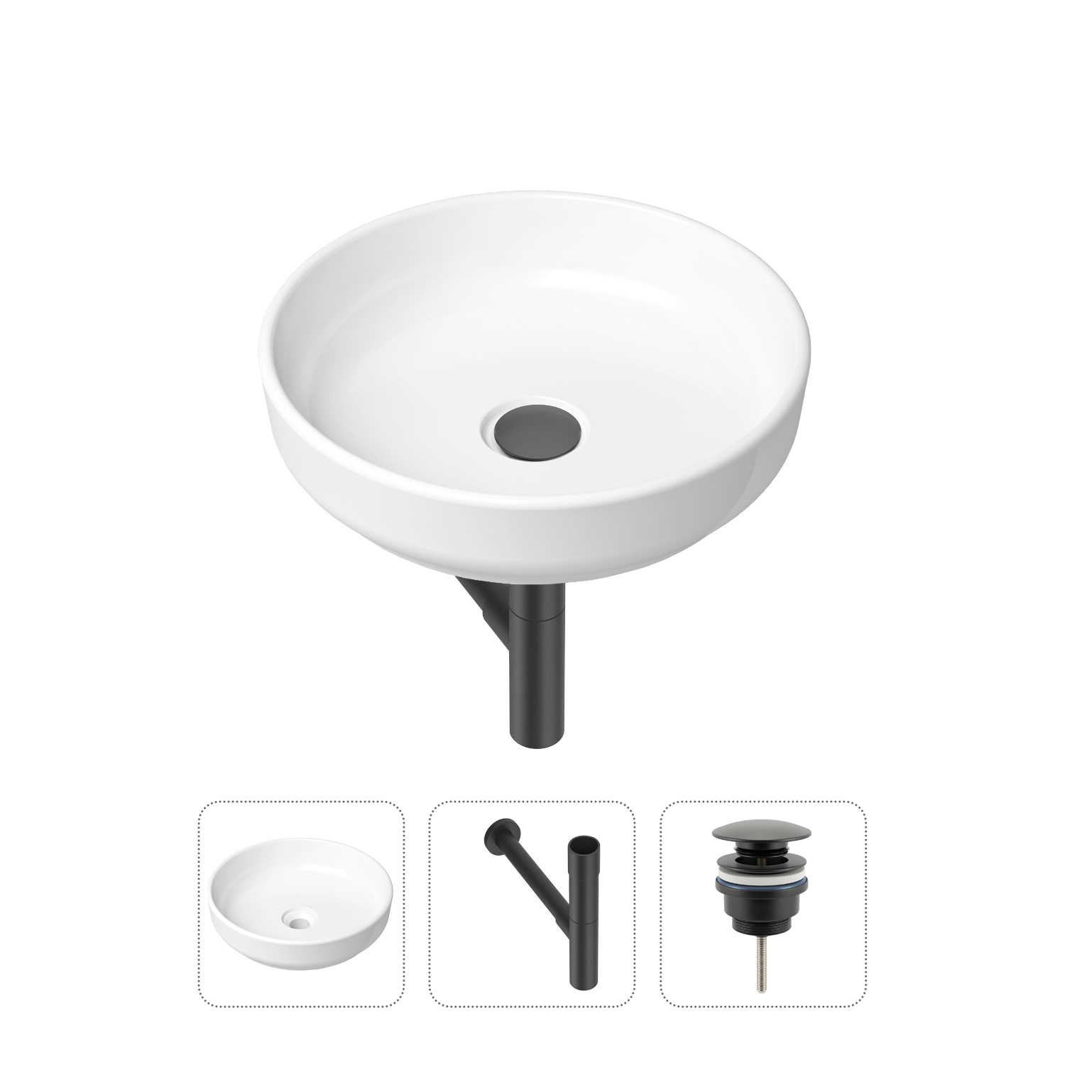 Комплект 3 в 1 Lavinia Boho Bathroom Sink 21520190: раковина 40 см, сифон, донный клапан, Черный, Комплект раковин Lavinia Boho 33311005 (универсальный д/к, с сифоном №3)
Комплект 3 в 1 Lavinia Boho Bathroom Sink 21520190: раковина 40 см, сифон, донный клапан, Черный, Комплект раковин Lavinia Boho 33311005 (универсальный д/к, с сифоном №3)