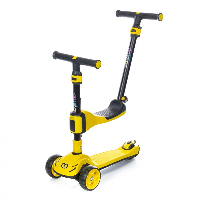 Трехколесный самокат-беговел 3 в 1 Scooter Micar Transformer желтый, Transformer RO-208 yellow
Трехколесный самокат-беговел 3 в 1 Scooter Micar Transformer желтый, Transformer RO-208 yellow