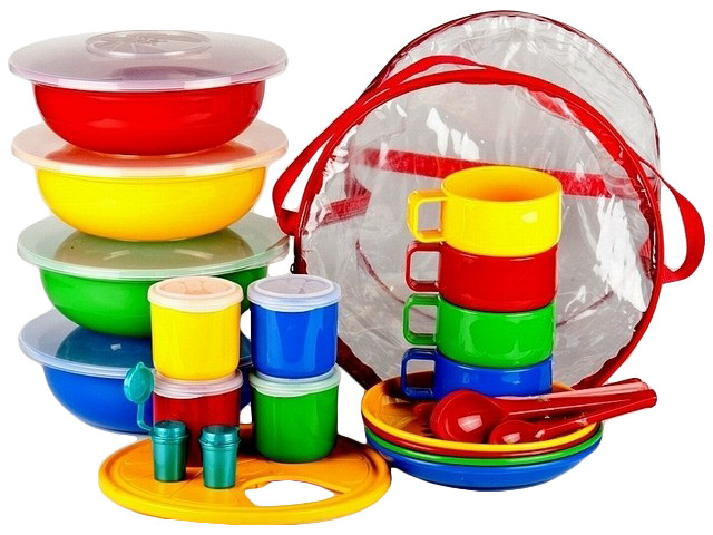 фото Набор походной посуды solaris 1801 35 предметов, разноцветный