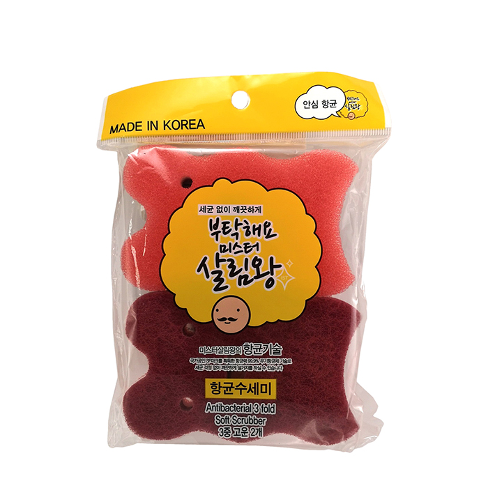 Губка Mr.King of House Keeping 3-х сл.с жестким абразивным слоем 120*75*25 2шт, Розовый
Губка Mr.King of House Keeping 3-х сл.с жестким абразивным слоем 120*75*25 2шт, Розовый