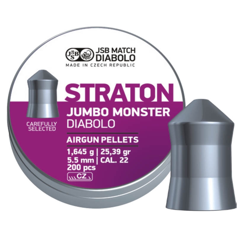 Пули для пневматики JSB Straton Jumbo Monster 5,51 мм (cal. 0,21), 200 шт, Straton Jumbo Monster
Пули для пневматики JSB Straton Jumbo Monster 5,51 мм (cal. 0,21), 200 шт, Straton Jumbo Monster