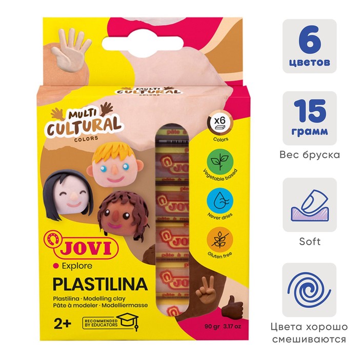 Пластилин на растительной основе, 6ов, 90 г, JOVI, телесная палитра, европодвес, ДЛЯ МАЛЫШ
Пластилин на растительной основе, 6ов, 90 г, JOVI, телесная палитра, европодвес, ДЛЯ МАЛЫШ