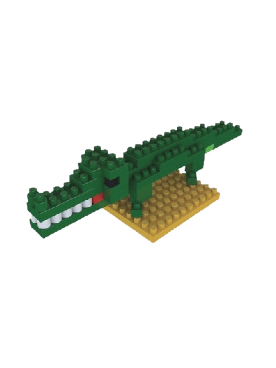 фото Конструктор wisehawk крокодил 60 деталей №2804-3 crocodile mini blocks