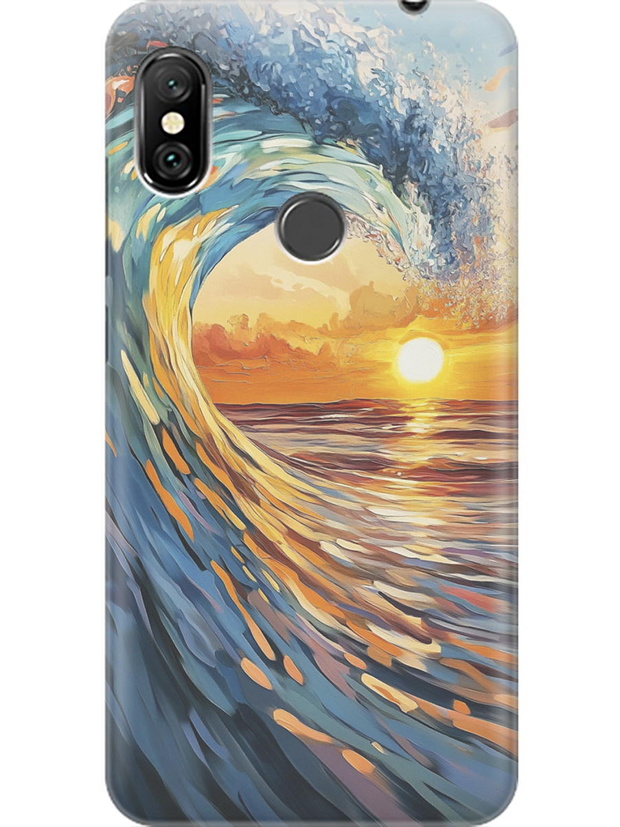 Силиконовый чехол на Xiaomi Redmi Note 6/Note 6 Pro с принтом "Волна и закат", Прозрачный;желтый;синий, 719630441
Силиконовый чехол на Xiaomi Redmi Note 6/Note 6 Pro с принтом "Волна и закат", Прозрачный;желтый;синий, 719630441