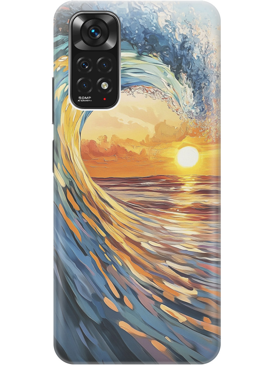 Силиконовый чехол на Xiaomi Redmi Note 11/Note 11S с принтом "Волна и закат", Прозрачный;желтый;синий, 735250241
Силиконовый чехол на Xiaomi Redmi Note 11/Note 11S с принтом "Волна и закат", Прозрачный;желтый;синий, 735250241