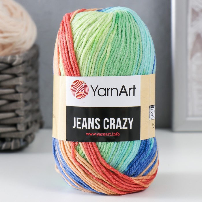 Пряжа "Jeans crazy" 55% хлопок, 45% акрил 160м/50гр (8209 синий-салат), Пряжа для вязания "Jeans crazy"
Пряжа "Jeans crazy" 55% хлопок, 45% акрил 160м/50гр (8209 синий-салат), Пряжа для вязания "Jeans crazy"