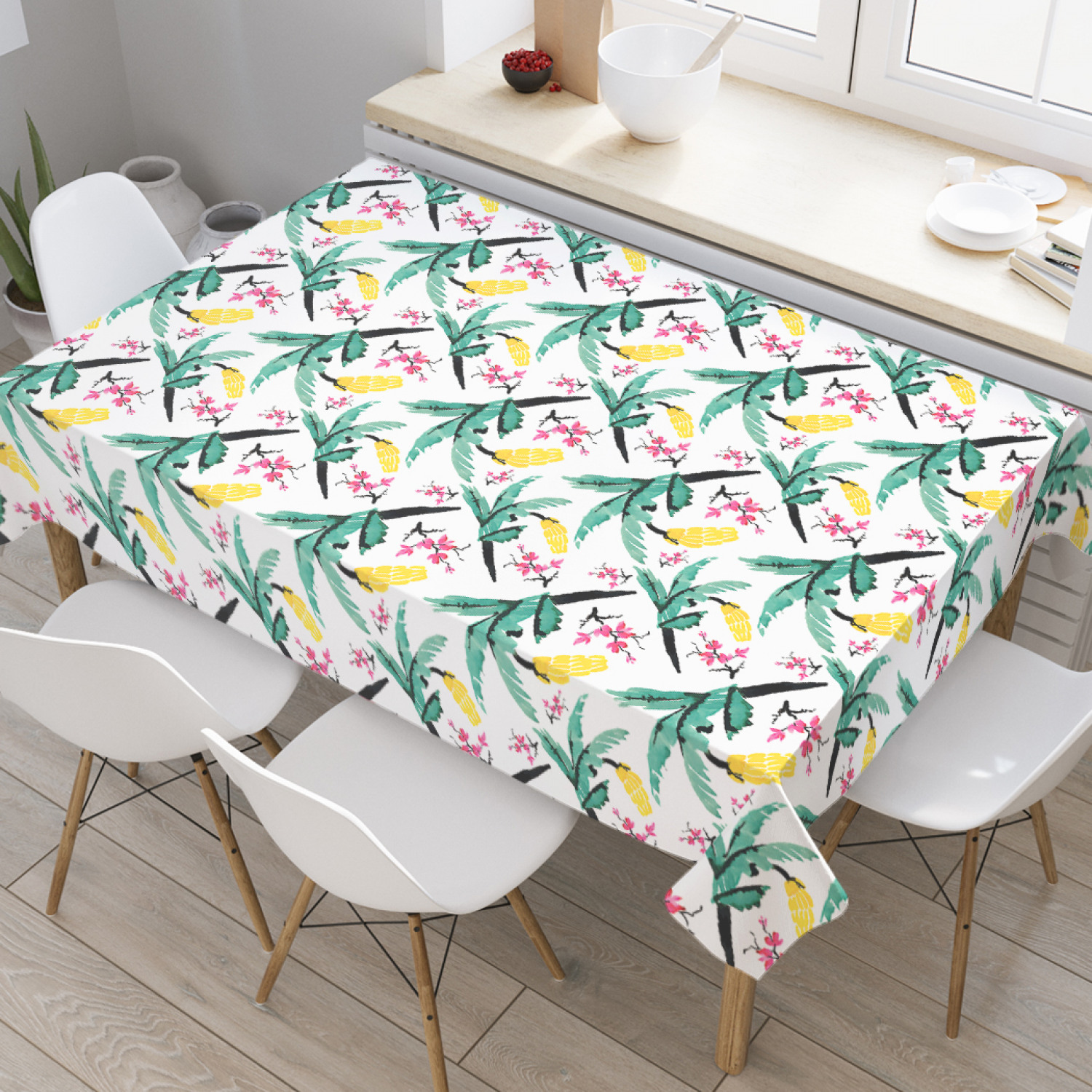 Скатерть прямоугольная JoyArty "Пальмовые цветы" из оксфорда, 180x145 см, Зеленый, Пальмовые цветы
Скатерть прямоугольная JoyArty "Пальмовые цветы" из оксфорда, 180x145 см, Зеленый, Пальмовые цветы