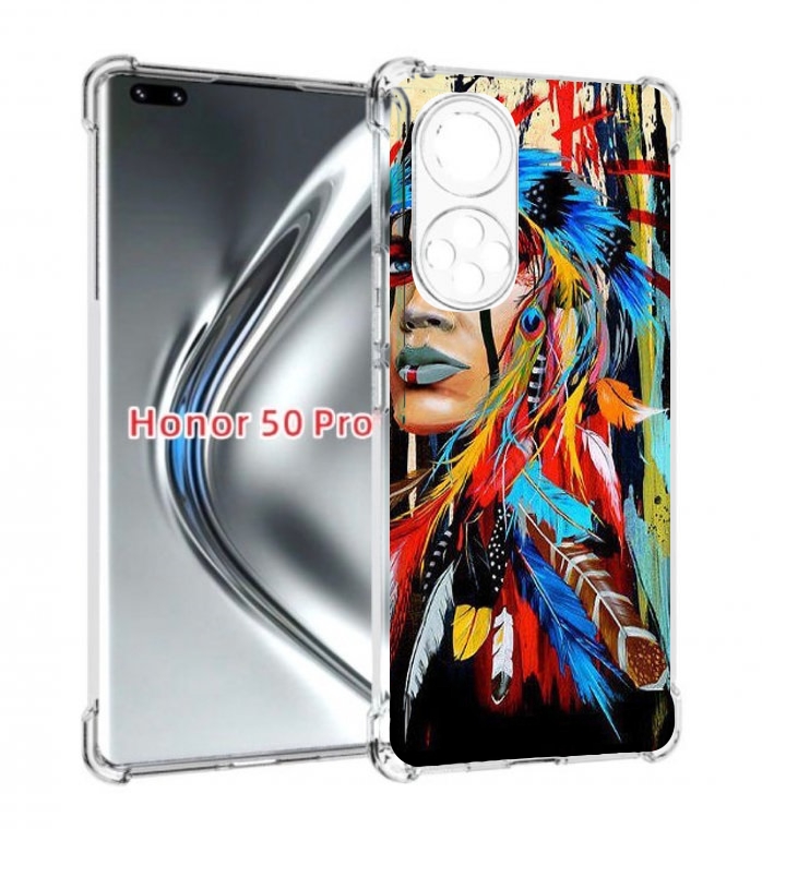 Чехол бампер MyPads индеец расписной для Honor 50 Pro/Nov, Прозрачный, Tocco 
Чехол бампер MyPads индеец расписной для Honor 50 Pro/Nov, Прозрачный, Tocco