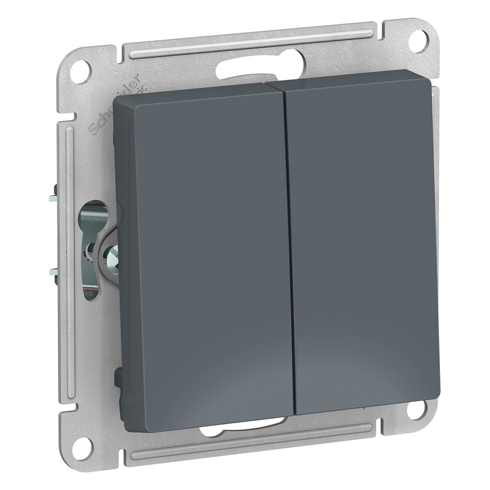 Выключатель проходной двухклавишный Schneider Electric Атлас Дизайн без рамки грифель, Черный
Выключатель проходной двухклавишный Schneider Electric Атлас Дизайн без рамки грифель, Черный