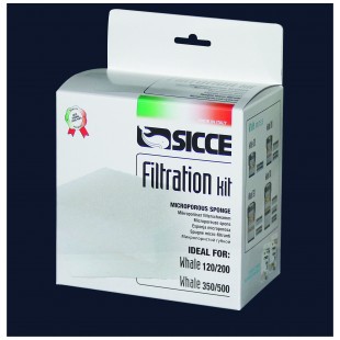 Губка для внешнего фильтра SICCE Filtration Kit для Whale 120-200, синтепон, 4 шт, 110 г, Filtration Kit
Губка для внешнего фильтра SICCE Filtration Kit для Whale 120-200, синтепон, 4 шт, 110 г, Filtration Kit