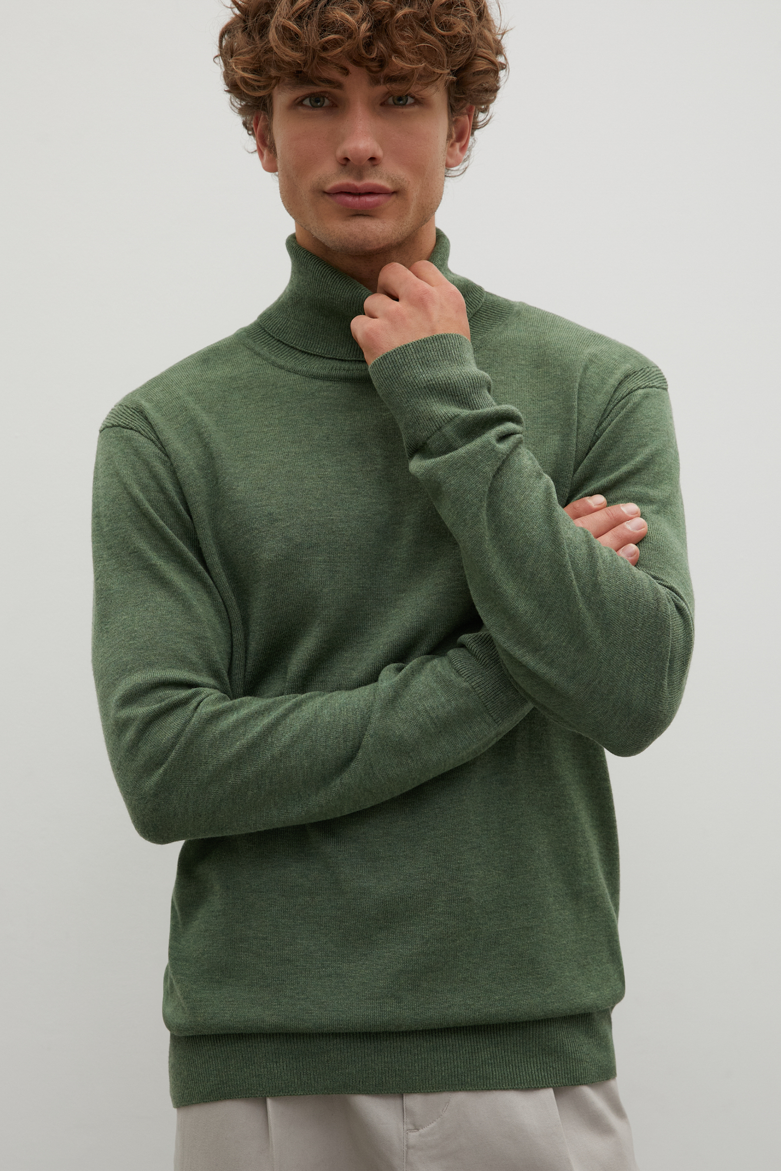 фото Водолазка мужская finn flare bas-20105 зеленая xl