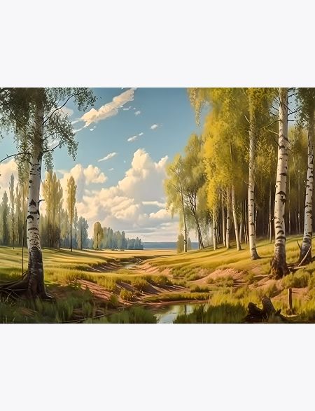 Алмазная мозаика без подрамника Березовая роща и ручей, 40x30 см, 62574, РА-221
Алмазная мозаика без подрамника Березовая роща и ручей, 40x30 см, 62574, РА-221