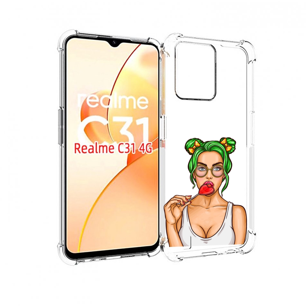 Чехол MyPads девушка-с-чупачупсом-в-виде-сердца женский для OPPO Realme C31, Прозрачный, Tocco 
Чехол MyPads девушка-с-чупачупсом-в-виде-сердца женский для OPPO Realme C31, Прозрачный, Tocco