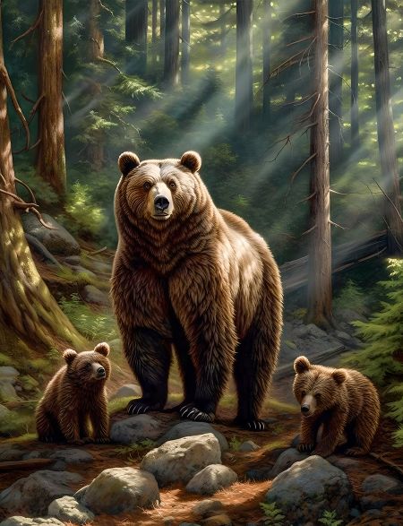 Алмазная мозаика без подрамника Медведица с медвежатами, 90x70 см, 30 цветов, 62419, РА-206
Алмазная мозаика без подрамника Медведица с медвежатами, 90x70 см, 30 цветов, 62419, РА-206