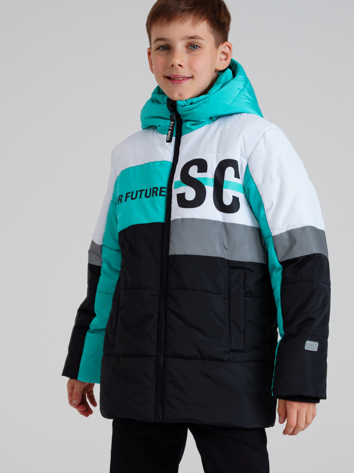 Куртка для мальчиков PlayToday, черный,белый,голубой, 176, 22317026 
Куртка для мальчиков PlayToday, черный,белый,голубой, 176, 22317026