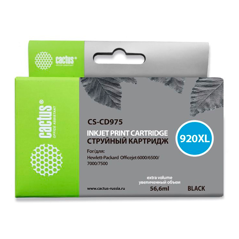 Картридж для струйного принтера CACTUS CS-CD975 () черный, совместимый, CS-CD975
Картридж для струйного принтера CACTUS CS-CD975 () черный, совместимый, CS-CD975