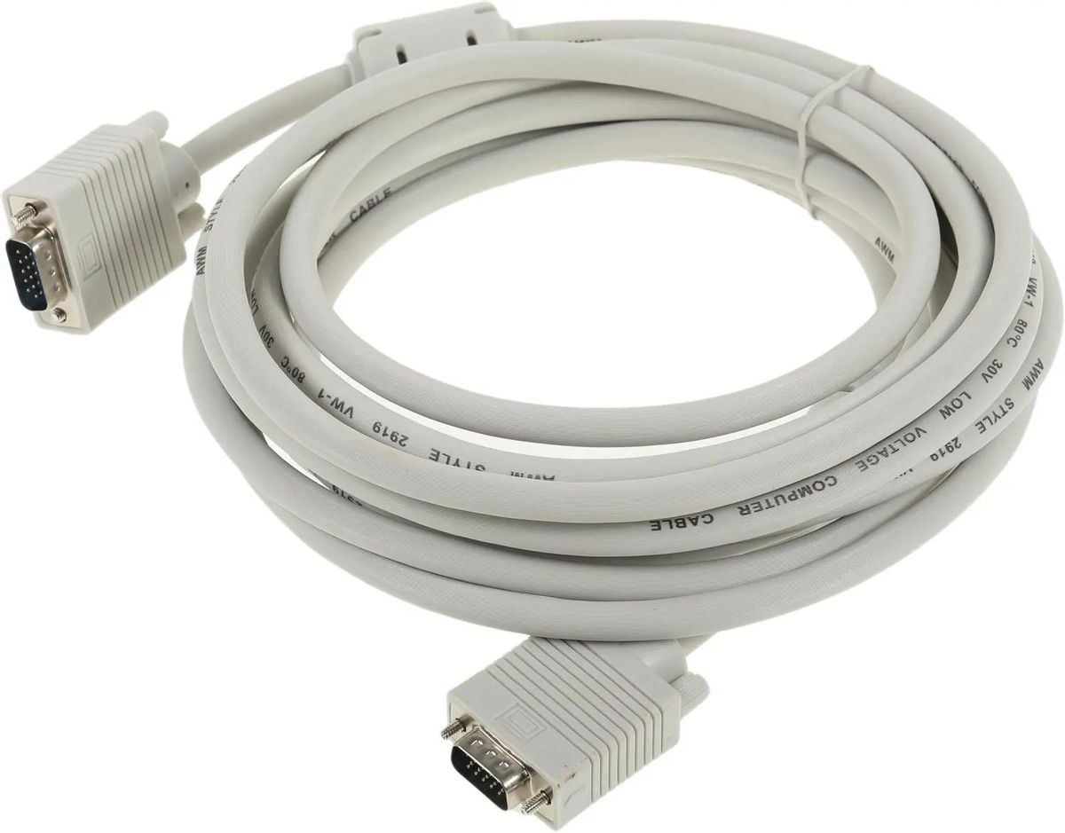 Кабель VGA NingBo CAB016S, VGA m - VGA m, ферритовый фильтр , круглое, 5м, серый, Кабель VGA NingBo CAB016S, VGA (m) - VGA (m), ферритовый фильтр , круглое, 5м, серый
Кабель VGA NingBo CAB016S, VGA m - VGA m, ферритовый фильтр , круглое, 5м, серый, Кабель VGA NingBo CAB016S, VGA (m) - VGA (m), ферритовый фильтр , круглое, 5м, серый