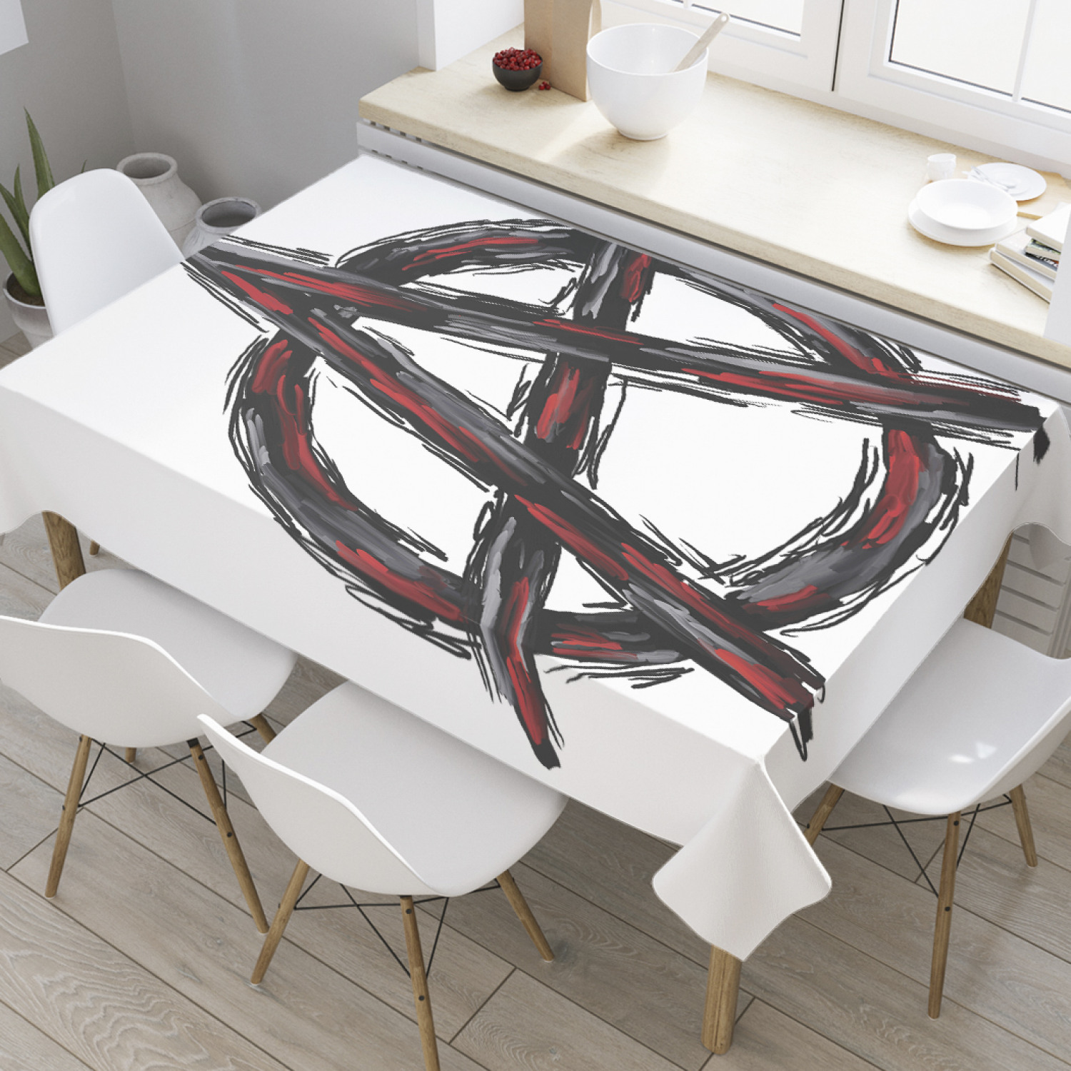 Скатерть прямоугольная JoyArty "Анархия" из оксфорда, 180x145 см, Белый, Анархия
Скатерть прямоугольная JoyArty "Анархия" из оксфорда, 180x145 см, Белый, Анархия