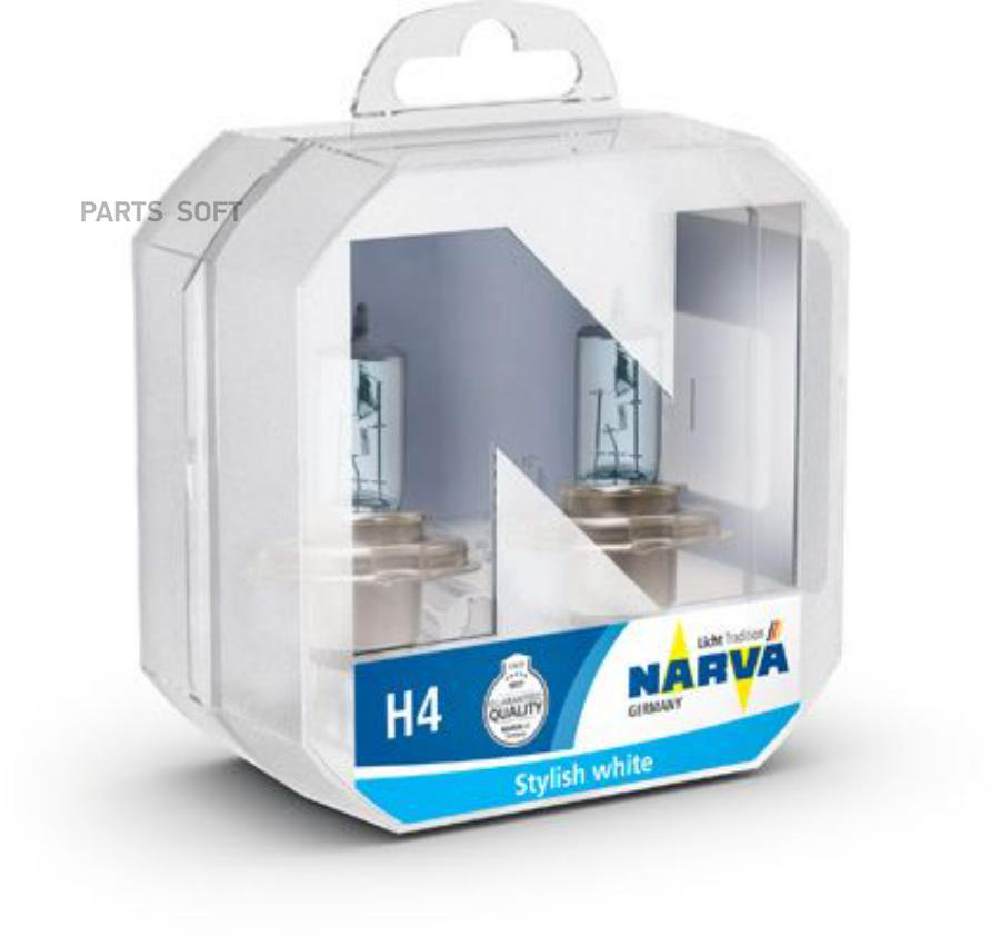 NARVA 486772100 Комплект галогенных ламп 2шт H4 12V 60/55 W P43t-38 RANGE POWER BLUE+
NARVA 486772100 Комплект галогенных ламп 2шт H4 12V 60/55 W P43t-38 RANGE POWER BLUE+