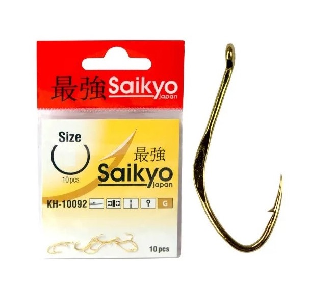 Одинарные крючки Saikyo кристалл №12 G, с колечком, загнутое острие, с бородкой, Золотистый, KH-10092
Одинарные крючки Saikyo кристалл №12 G, с колечком, загнутое острие, с бородкой, Золотистый, KH-10092