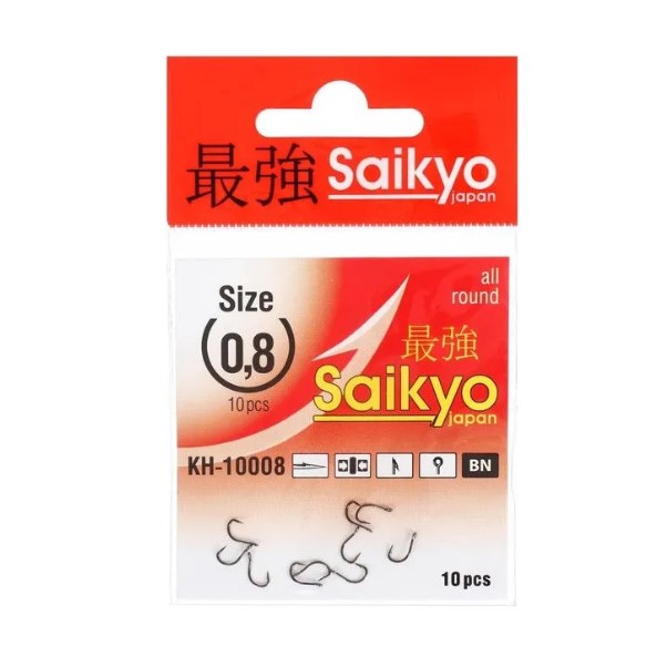 Одинарные крючки Saikyo Chod Hook №1/0 BN, с колечком, прямое острие, с бородкой, Черный, KH-10008 Idumezina
Одинарные крючки Saikyo Chod Hook №1/0 BN, с колечком, прямое острие, с бородкой, Черный, KH-10008 Idumezina