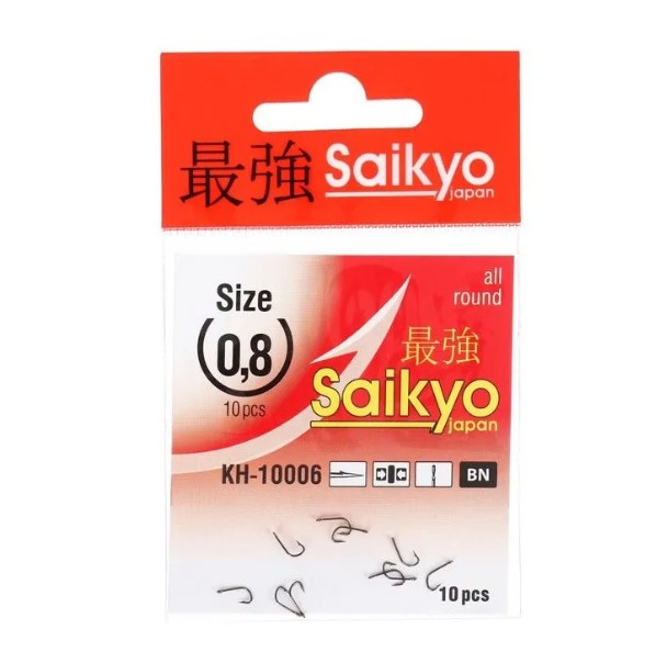 Одинарные крючки Saikyo лимерик №1/0 BN, с колечком, прямое острие, с бородкой, Черный, KH-10006 Sode Ring
Одинарные крючки Saikyo лимерик №1/0 BN, с колечком, прямое острие, с бородкой, Черный, KH-10006 Sode Ring