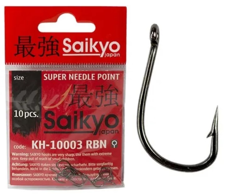 Одинарные крючки Saikyo Chod Hook №4/0 BN, с колечком, прямое острие, с бородкой, Черный, KH-10003 Tanago
Одинарные крючки Saikyo Chod Hook №4/0 BN, с колечком, прямое острие, с бородкой, Черный, KH-10003 Tanago