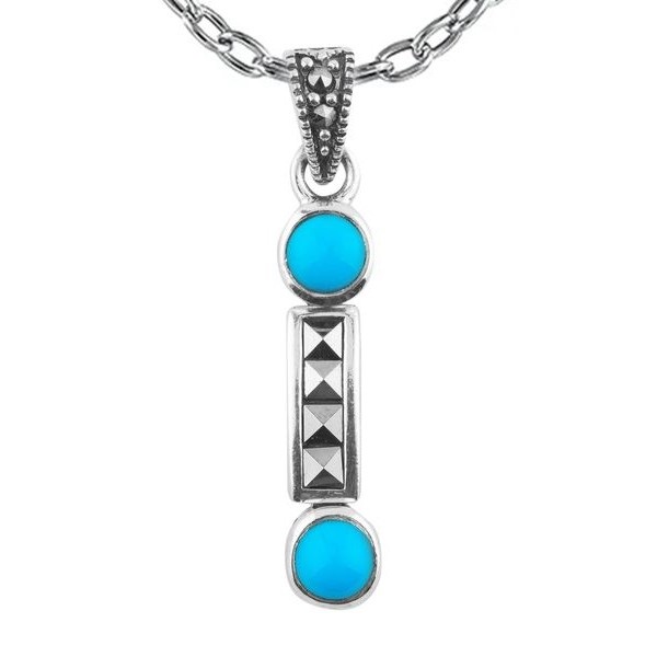 Кулон из серебра с марказитом/бирюзой искусственной Марказит HP0457-3L, HP0457-3L_марказит, бирюза синт.
Кулон из серебра с марказитом/бирюзой искусственной Марказит HP0457-3L, HP0457-3L_марказит, бирюза синт.