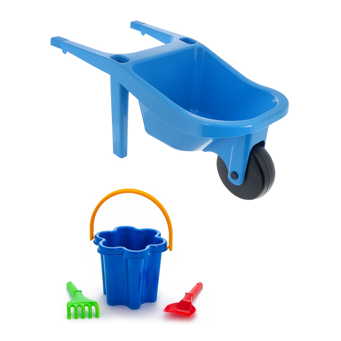 Тачка ТЕБЕ ИГРУШКА большая синяя + Песочный набор Цветок 15-10278С+40-0078
Тачка ТЕБЕ ИГРУШКА большая синяя + Песочный набор Цветок 15-10278С+40-0078