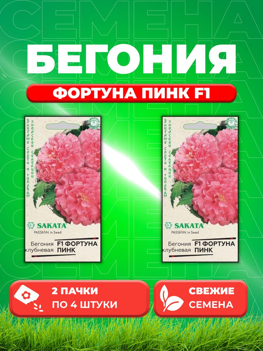 Семена Бегония Фортуна Пинк F1 клубн. амп. гранул. 4 шт. 2уп 
Семена Бегония Фортуна Пинк F1 клубн. амп. гранул. 4 шт. 2уп