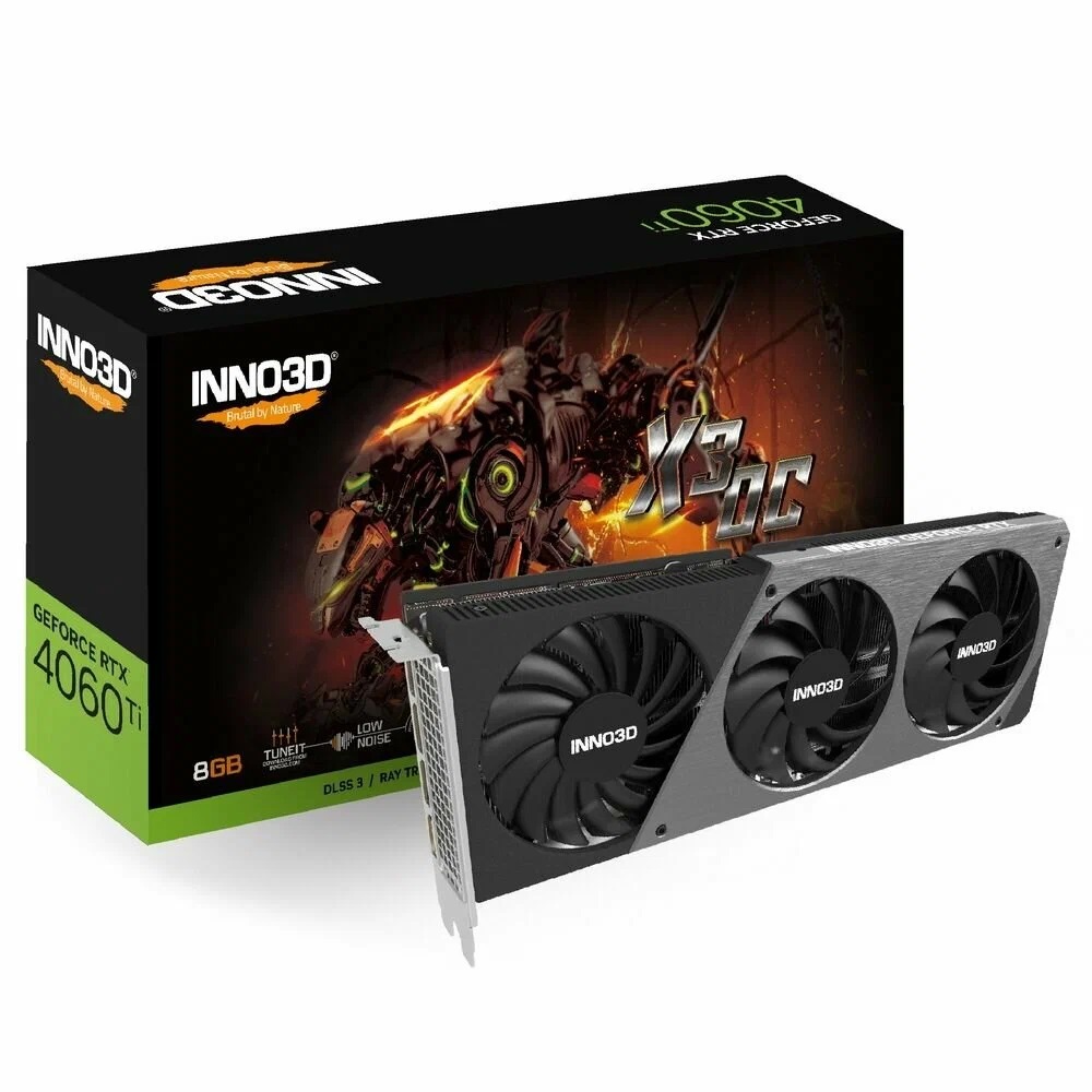 Видеокарта Inno3D NVIDIA GeForce RTX 4060 Ti OC (N406T3-08D6X-171153L), GeForce RTX 4060 Ti OC
Видеокарта Inno3D NVIDIA GeForce RTX 4060 Ti OC (N406T3-08D6X-171153L), GeForce RTX 4060 Ti OC